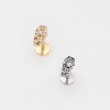 CARVED SPIDERWEB WITH CZ 316L SURGICAL STEEL THREADLESS PUSH-PIN LABRET SET